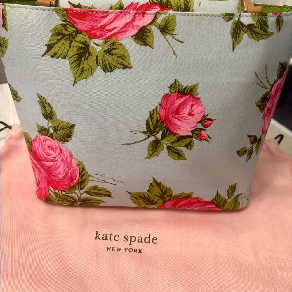 Kate Spade Floral Tote Bag - Light blue, Pink and Green